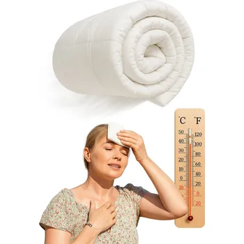 přikrývka Letní Přikrývka 220x200 Lehká Tenká Prodyšná Antialergická Bílá