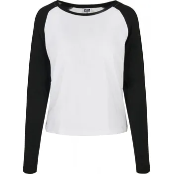 Pánské tričko Ladies Contrast Raglan Longsleeve - white/black 3XL