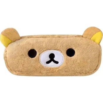 Penál Kreslený penál s medvídkem Rilakkuma Kawaii školní pouzdro na tužky Roztomilý organizér na pera pro děti a dívky Dárek do školy