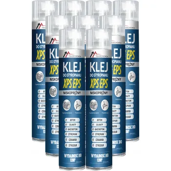 Průmyslové lepidlo PIANO LEPIDLO NA POLYSTYREN XPS EPS PĚNA 750ml SILNÉ PĚNOVÉ LEPIDLO 9 KUSŮ