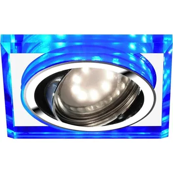 Stropní bodové světlo SSU-22 Ch/Tr+Bl Gu10 50W+Led Smd 2 1W Modrá 230V Chrom