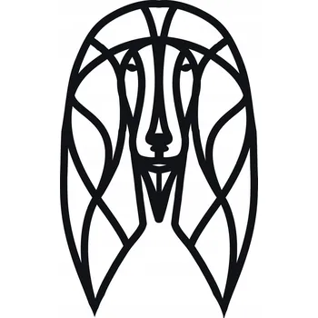 Obraz Nástěnná dekorace Afgánský chrt - nástěnná ozdoba, obraz, geometrický, prolamovaný