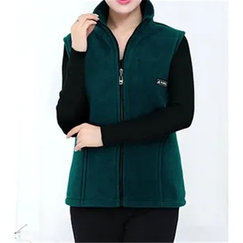 Dámská vesta Dámská fleece vesta bez rukávů na zip pro volný čas Barva: Modrá, Velikost: 3XL