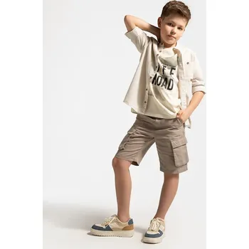 Pánské kraťasy Kraťasy Coccodrillo béžová barva, WILD SAFARI BOY JUNIOR WC5119501WBJ 08X, vel. 134