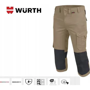 Pánská móda Kraťasy WURTH KRAŤASY Pirátská bavlna, béžové, VEL. 48