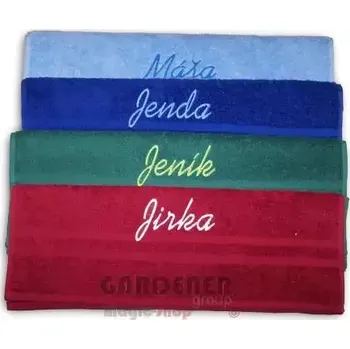 Froté ručník se jménem 50x100cm vz.2 - vínová