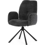 Vikio Jídelní židle černá hladká látka AJZ215C