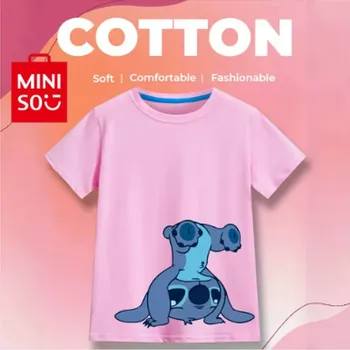 Dívčí tričko Dětské bavlněné tričko s potiskem Lilo & Stitch - různé barvy (vzor DNS 11) Barva: růžová (DSN-11), Velikost: 100