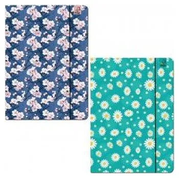 Set školních potřeb Teczka A4 z gumką Kwiatki mix