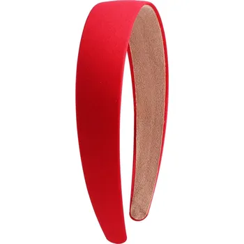 Čelenka Široká saténová čelenka na vlasy pro ženy | saténová čelenka, dámské stylové doplňky - červená