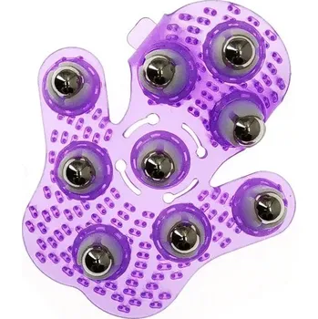 Masážní příslušenství Masážní rukavice s míčky proti celulitidě | masážní pomůcka na celulitidu - Fialová