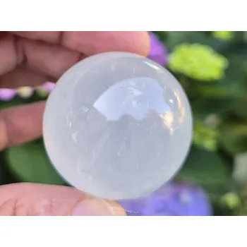 Přírodní kámen Koule kalcit bílý Ø41mm 97g Mexiko