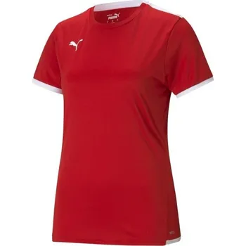 Dámské fotbalové triko Puma TEAMLIGA JERSEY TEE W S Červená, Bílá