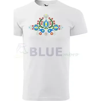 Webkamera Tričko pánské s moravskou výšivkou 29d1 bílá Basic - S