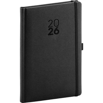 Diář Týdenní diář 2026 NOTIQUE A5 - Diamante černý, 15 x 21 cm