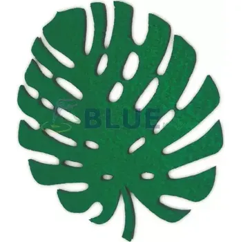 umělá květina Zelený list z plsti 02