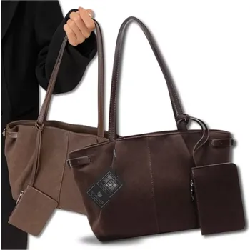 Dámská kabelka semiš hnědá