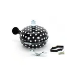 Zvonek Basil, černá/bílá, vzor Polkadot