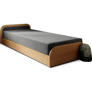 Postel Jednolůžková postel PARYS 80x190 Sawana 21 šedá/hnědá levá