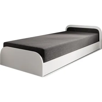 Postel Jednolůžková postel PARYS 80x190 Sawana 05 tmavě šedá/bílá pravá