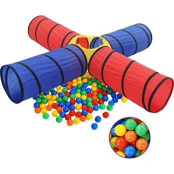 Dětský stan vidaXL Dětský tunel na hraní s 250 míčky [3107710] Barva: Vícebarevný