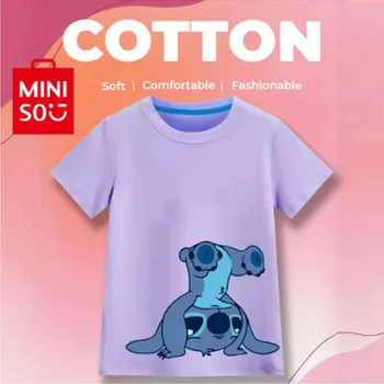 Dívčí tričko Dětské bavlněné tričko s potiskem Lilo & Stitch - různé barvy (vzor DNS 11) Barva: fialová (DSN-11), Velikost: 150