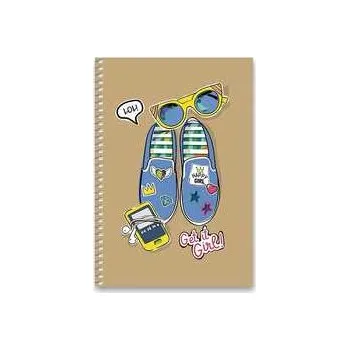 Blok Kroužkový blok Shkolyaryk Queen A5, čistý, 96 listů, mix motivů,rychlé dodání