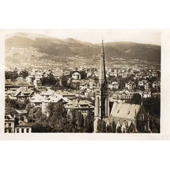 Stará Pohlednice Teplice Šanov 1948 (Černobílá fotopohlednice)