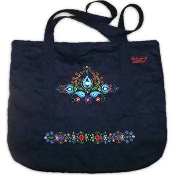 Stylová taška černá s Moravským vzorem č.22d1