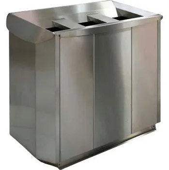 Venkovní odpadkový koš Odpadkový koš TRIPLEX - nerez