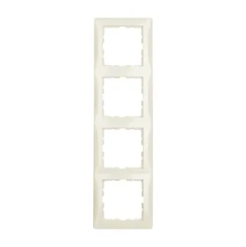 Elektrická zásuvka Berker Rámeček Berker, S.1, krémová lesk Rozměry: 4-násobný