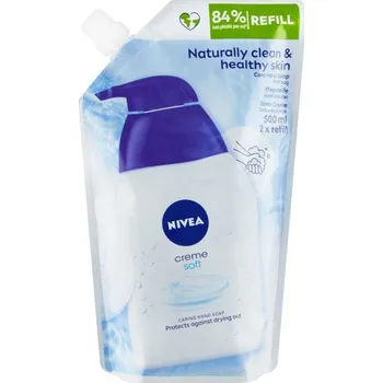 Mýdlo Nivea Creme Soft krémové tekuté mýdlo 500 ml náplň