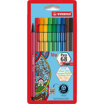 Kancelář Fixy STABILO Pen 68 - 10 barev
