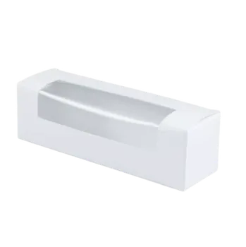 Krabička na makronky malá s průhledným okénkem 10x4,7x4,7 cm