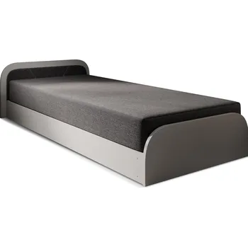 Postel Jednolůžková postel PARYS 80x190 Sawana 05 tmavě šedá/šedá levá