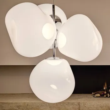 Lampička Tom Dixon LED lustr Melt Chandelier opálový/chromový opálová, chromová 4 x 6 W LED - Doprava zdarma