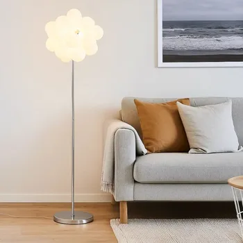 Stojací lampa B2B Partner Stojací lampa BALOON WHITE, chrom + bílé sklo