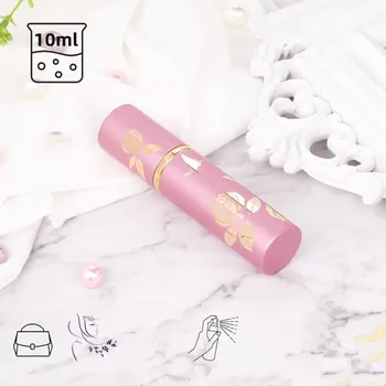 Plnitelný skleněný rozprašovač parfémů 10 ml | cestovní flakon, dávkovač parfému - Růžová