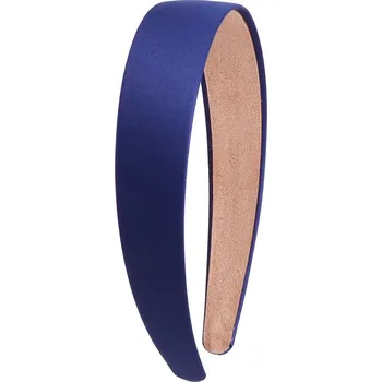 Čelenka Široká saténová čelenka na vlasy pro ženy | saténová čelenka, dámské stylové doplňky - Tmavě modrá