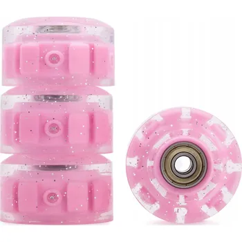 Kolečkové brusle Kolečka na kolečkové brusle ATTABO Diamond 4 ks růžová