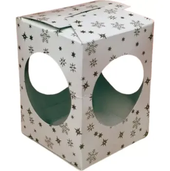 Dárková krabička Dárková vánoční krabička se 4 okýnky bez folie