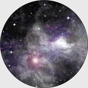 Koberec Kulatý dětský protiskluzový koberec do ložnice styl planety a měsíce - 2,90cm x 90cm