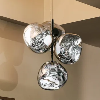 Tom Dixon LED závěsné světlo Melt Chandelier Mini, stříbrná barva stříbrný 4 x 6 W LED - Doprava zdarma