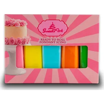 SweetArt potahovací a modelovací hmoty vanilkové Easter mix (5x100 g)