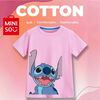 Dívčí tričko Dětské bavlněné tričko s potiskem Lilo & Stitch - různé barvy (vzor DNS 13) Barva: růžová (DSN-13), Velikost: 120