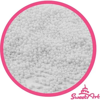 Jedlá dekorace na dort SweetArt cukrový máček bílý (1 kg)
