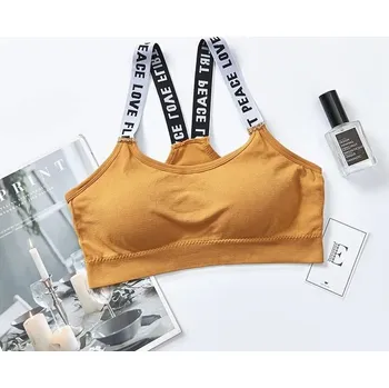 Podprsenka Sportovní podprsenka | podprsenka na běhání pro obvod pod prsy 68-84 cm - žlutá