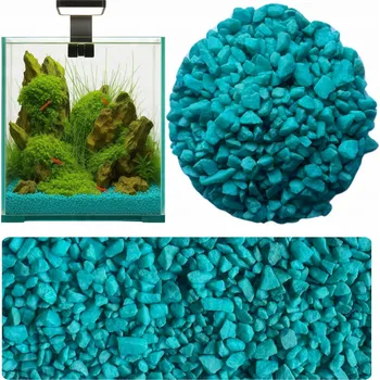 Dekorace do akvária Stelivo barevný okrasný do AKVÁRIA štěrk akvarijní MÁTOVÝ 0,5kg