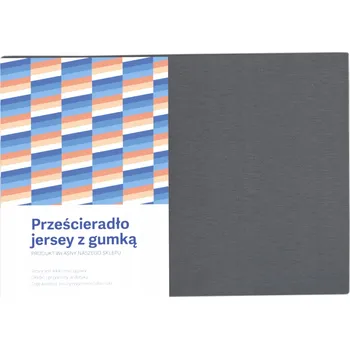 Prostěradlo PROSTĚRADLO JERSEY S GUMOU 200X220 TMAVĚ ŠEDÉ GRAFITOVÉ BAVLNĚNÉ