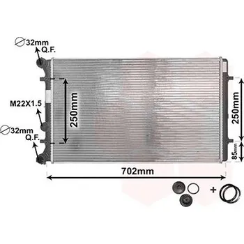 Chladič motoru Chladič, chlazení motoru VAN WEZEL 03002129